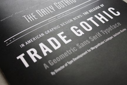 Font Trade Gothic