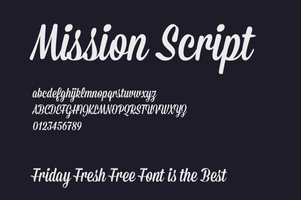Font Mission Script free download | Typeface