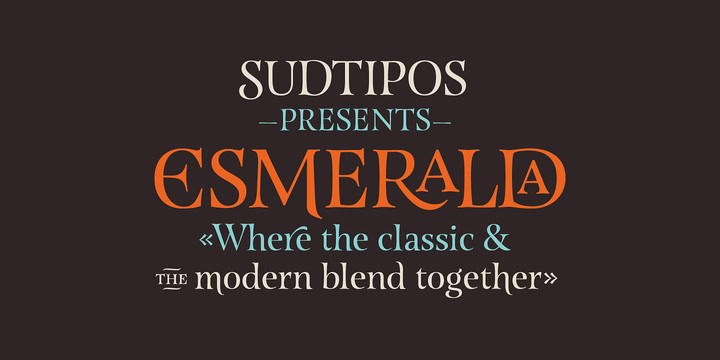 Kostenlose Esmeralda Schriftart herunterladen - Elegant und Vielfältig