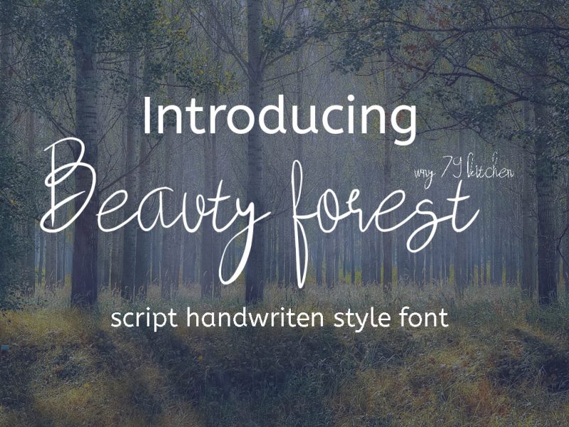 Скачайте бесплатно шрифт Beauty Forest - натуральный и изысканный стиль