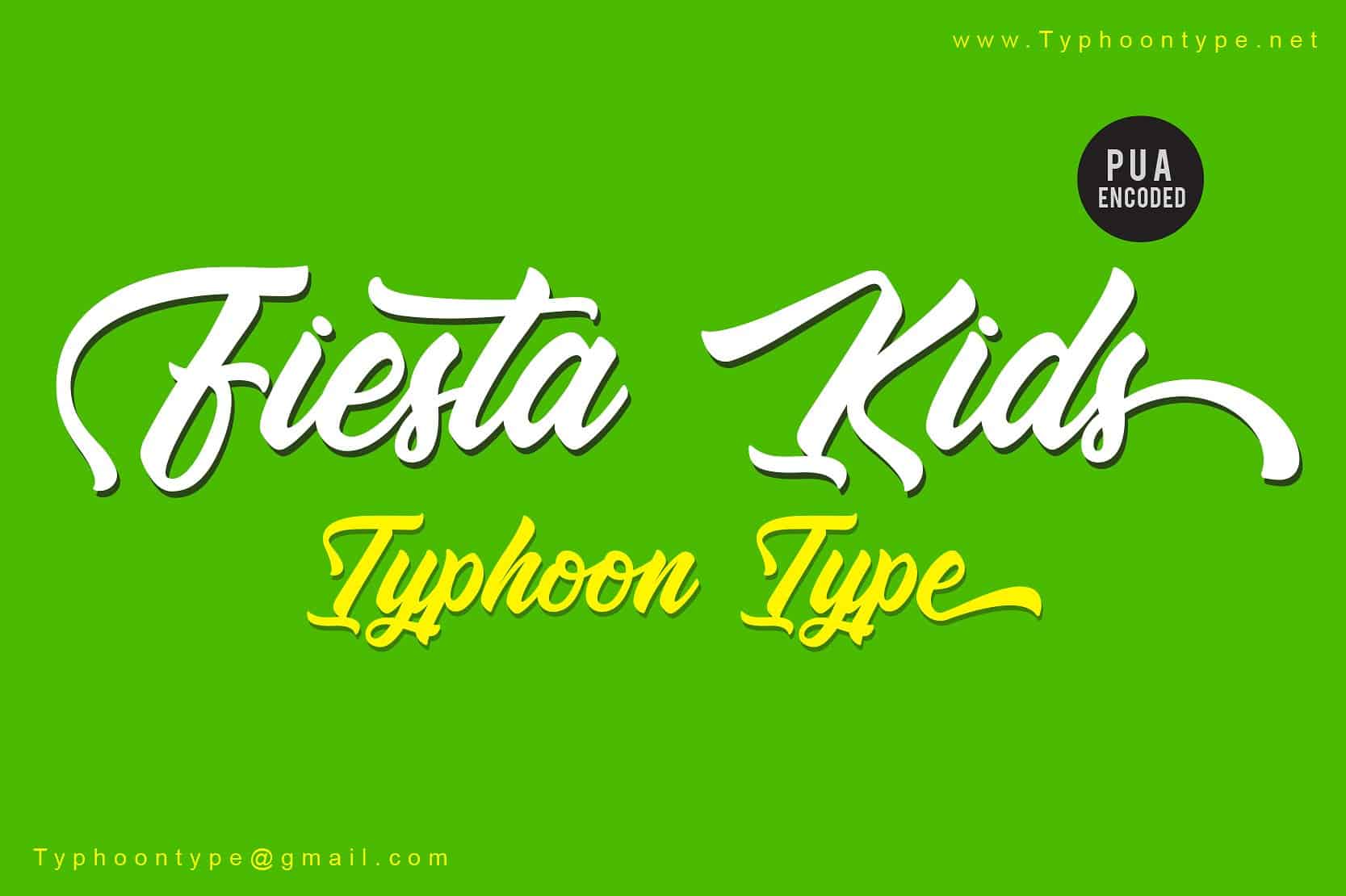 Laden Sie Fiesta Kids kostenlos herunter - Verspielte Schriftart für Kinder