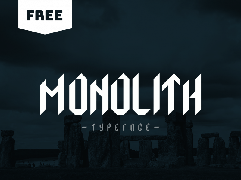 Download Monolith Font Free - Bold Geometric Typeface