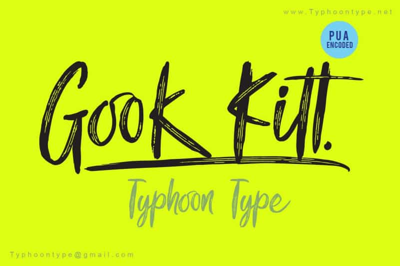 Download Gook Kitt Font Free - Fun and Playful Style