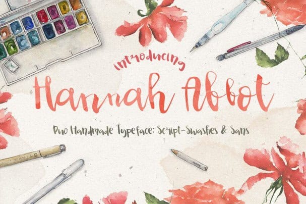 Laden Sie die Hannah Abbot Schriftart kostenlos herunter - Stilvolle Kreativität