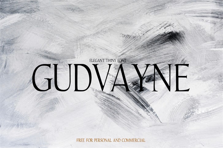 Laden Sie die Gudvayne Schriftart kostenlos herunter - Einzigartiger Vintage-Stil