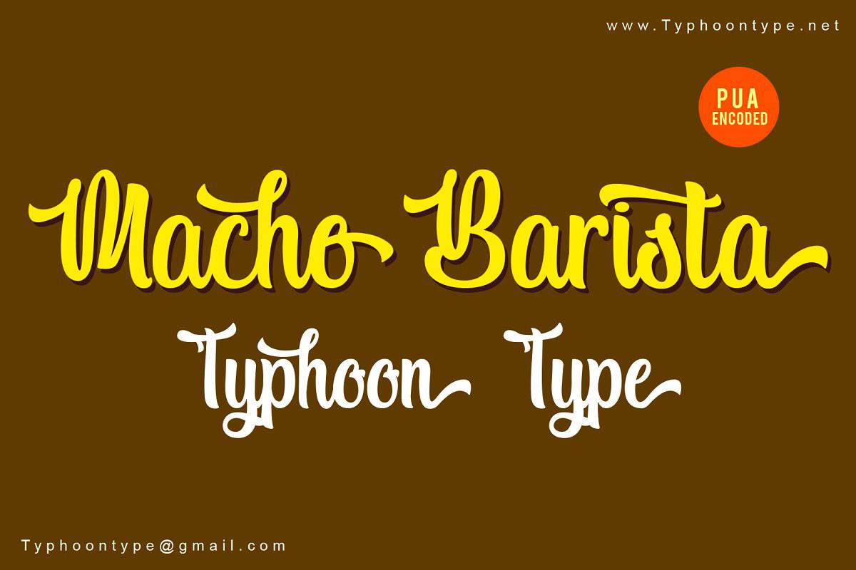 Download Macho Barista Font Free - Bold Coffee Shop Style