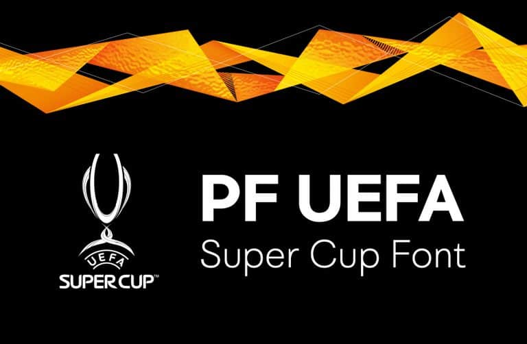 Скачайте бесплатно шрифт PF UEFA - стильный шрифт для спортивных проектов