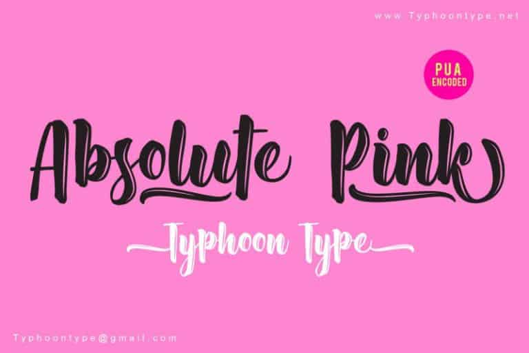 Download Absolute Pink Font Free - Bold and Vibrant Design