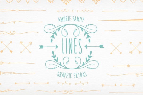 Download Amorie Extras Lines Font Free - Stylish & Versatile