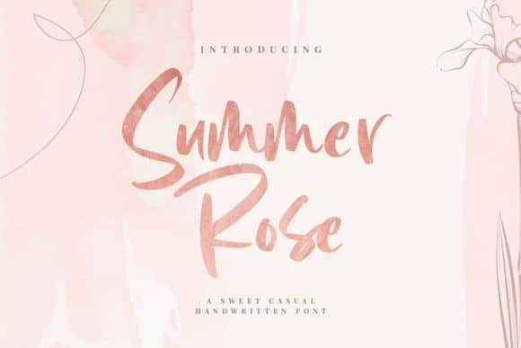 Скачайте бесплатно шрифт Summer Rose - нежный и романтичный стиль