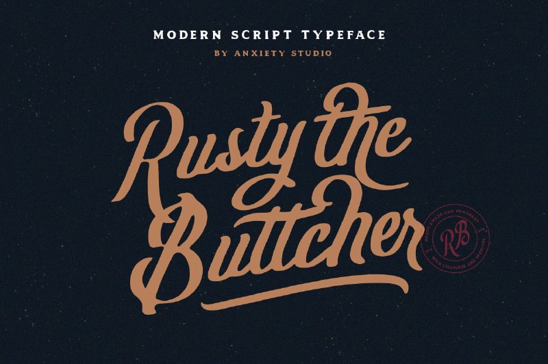 Laden Sie Rusty The Buttcher kostenlos herunter - Einzigartige Schrift für kreative Designs