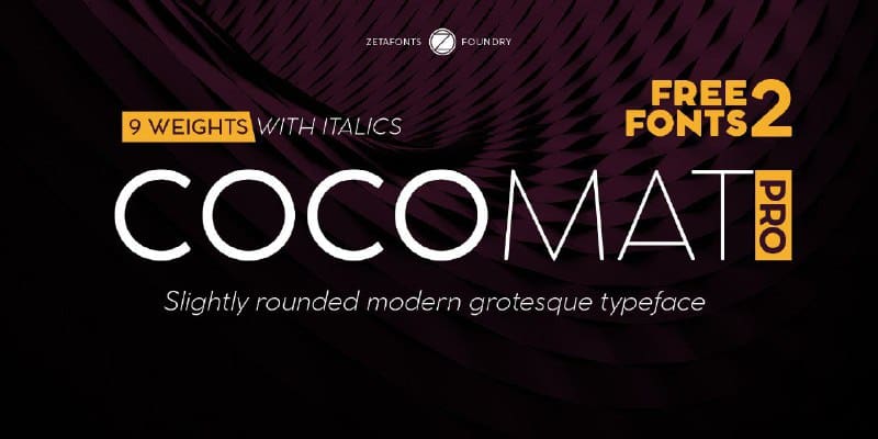 Cocomat Pro: Kostenlose moderne Schriftart für kreative Designs