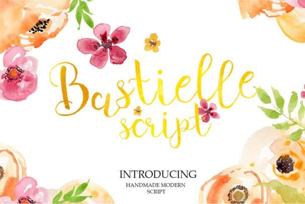 Free Download of Bastielle Script - Elegant Handwritten Font