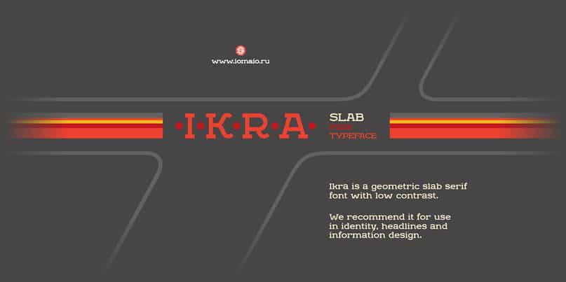 Download IkraSlab Font Free - Bold Slab Serif Style