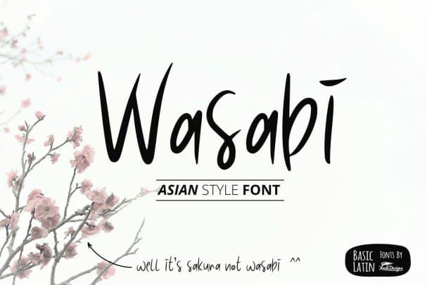 Download Wasabi Asian Style Font Free - Unique Asian Aesthetic