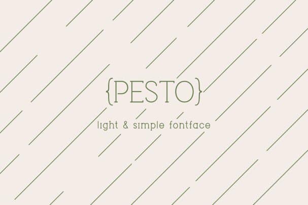 Laden Sie die Pesto Schriftart kostenlos herunter - Frisch & Modern