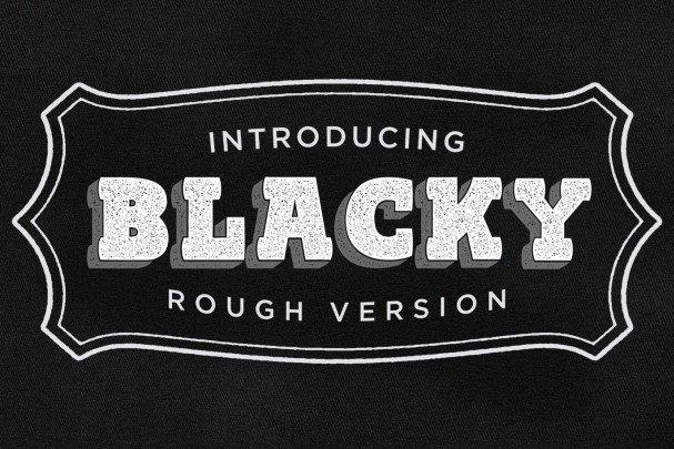 Скачайте бесплатно шрифт Blacky Typeface ROUGH - уникальный стиль грубой типографики