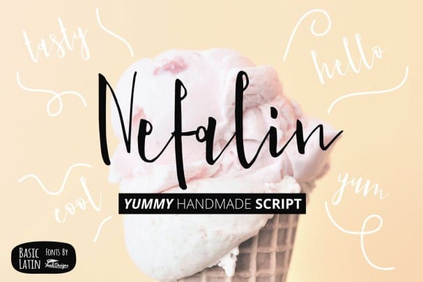 Скачайте бесплатно шрифт Nefalin Yummy - стильный и игривый дизайн