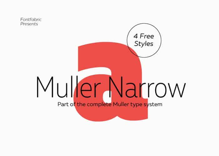 Скачайте бесплатно шрифт Muller Narrow - стильный и современный