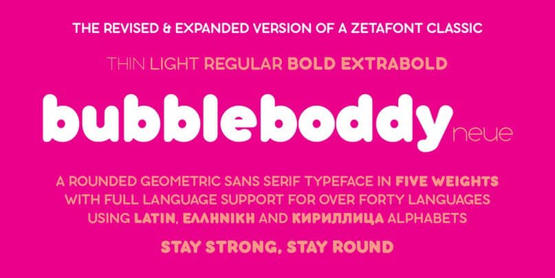 Kostenloser Download der BubbleboddyNeue - Verspielte Schriftart für kreative Designs