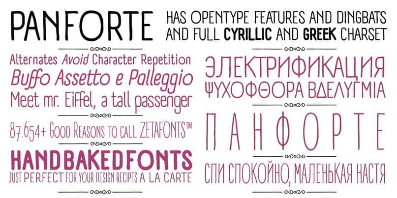 Laden Sie die Panforte Pro Schriftart kostenlos herunter - Stilvolle Eleganz