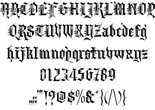 Download Kingthings Spikeless Font Free - Unique Gothic Style