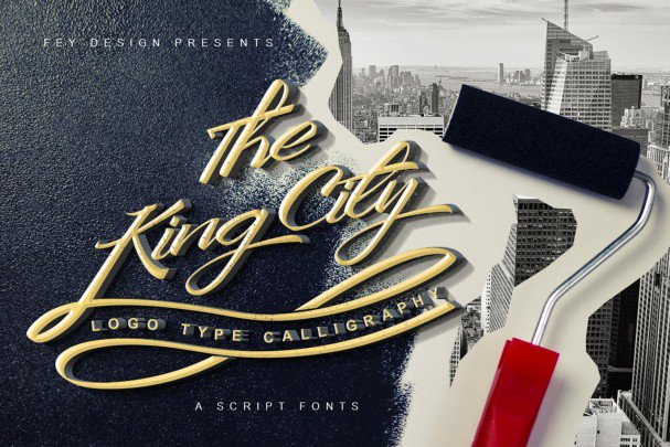 Скачайте шрифт King City Script - стильный и современный каллиграфический шрифт