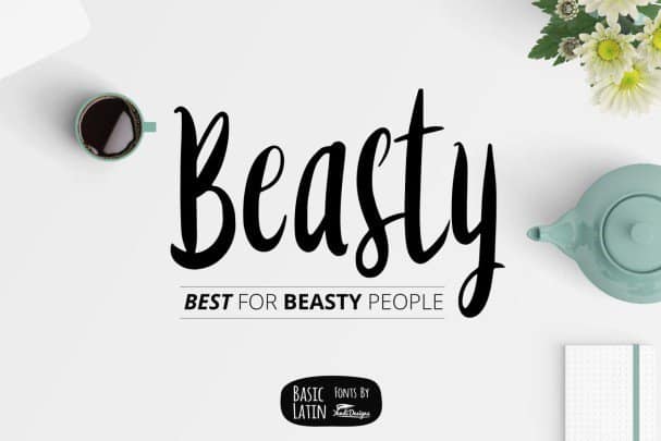 Скачайте бесплатно шрифт Beasty - стильный и креативный для дизайна