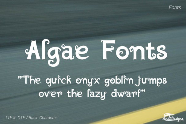 Free Download Algae Fantasy Font - Unique and Playful Style