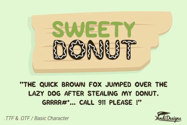 Скачайте бесплатно шрифт Sweety Donut - милый и игривый стиль