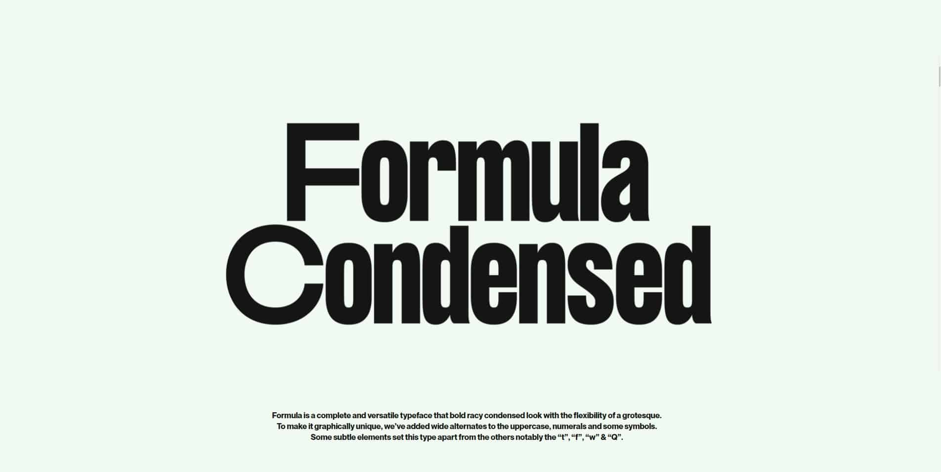 Laden Sie die Formula Condensed Schriftart kostenlos herunter - Elegante Serifen-Schrift