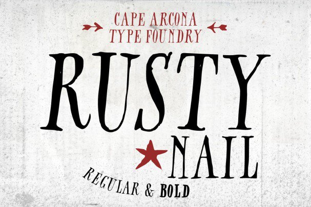 Download CA Rusty Nail Font Free - Vintage Charm & Character