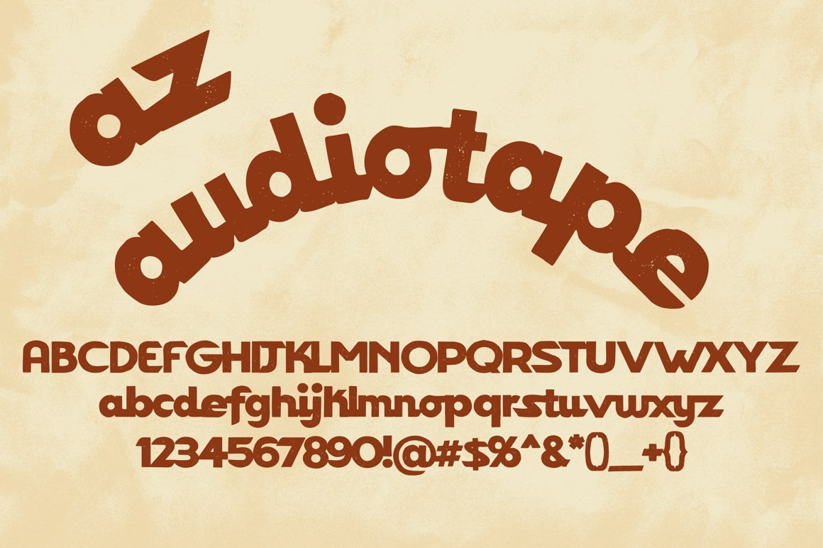 Download AZ Audiotape Font Free - Retro Inspired Design