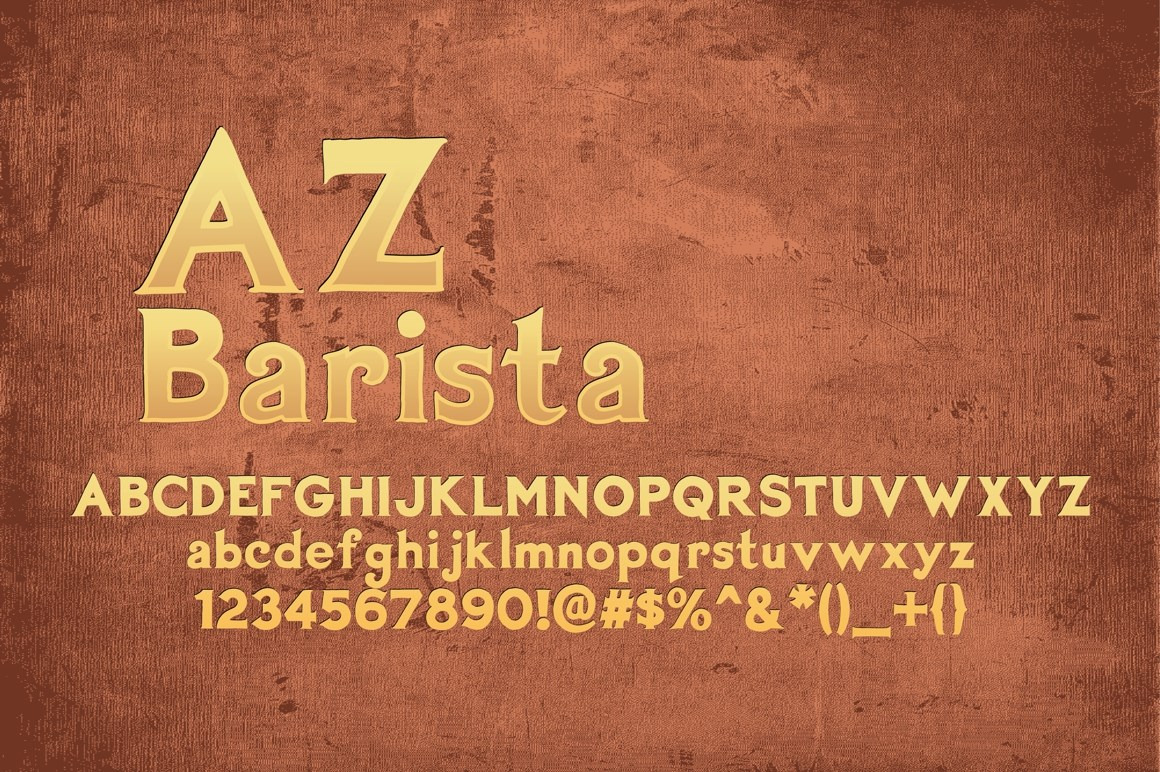 Laden Sie die AZ Barista Schriftart kostenlos herunter - Eine moderne Café-Typografie