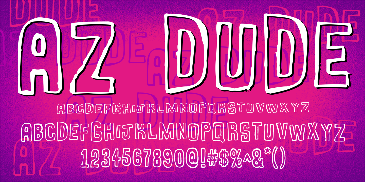 Download AZ Dude Font Free - Trendy and Fun Design