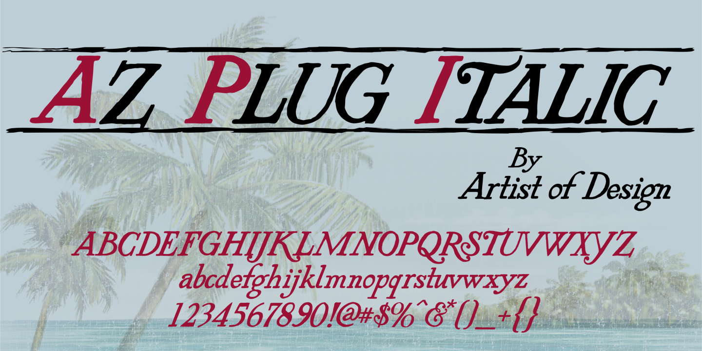 Download AZ PlugItalic Free - Stylish Italic Typeface