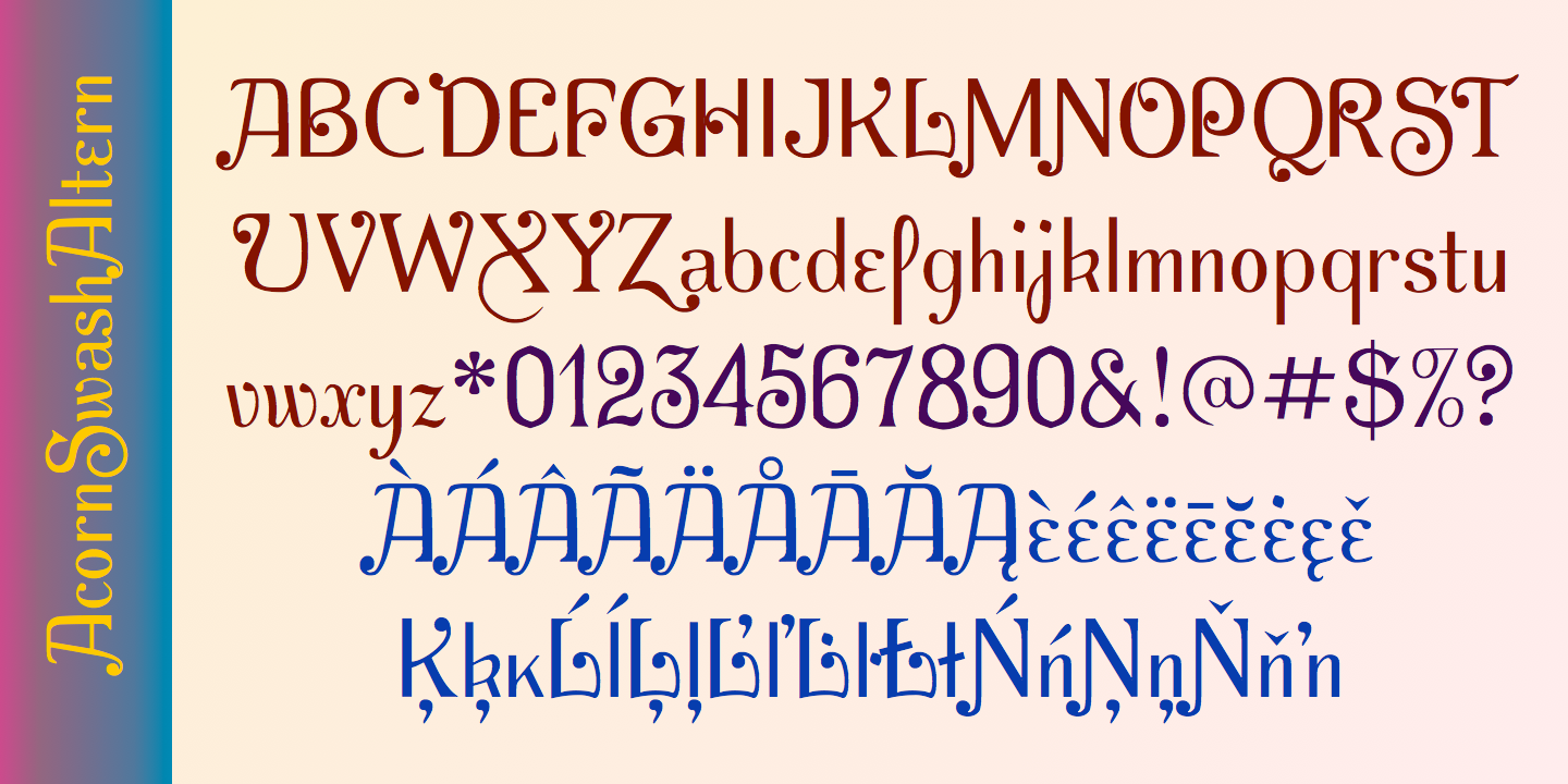 Download AcornSwashRegular Free - Stylish Swash Font