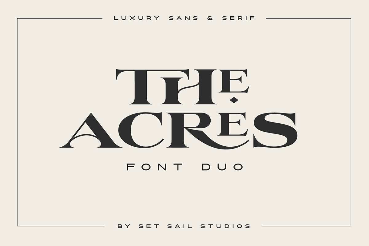 Kostenlos herunterladen: Acres - Versatile Display Font für kreative Projekte