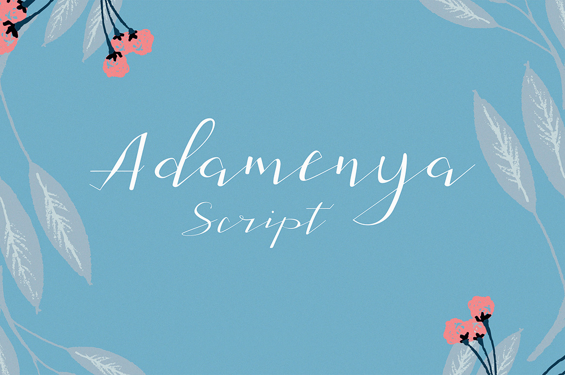 Скачайте шрифт Adamenya Script бесплатно - стильная рукописная типография