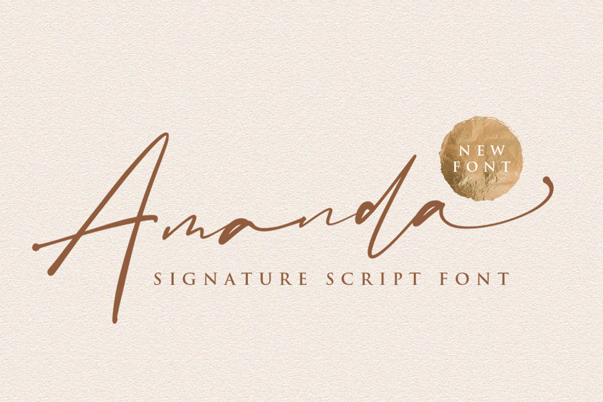 Скачайте бесплатно шрифт Amanda Signature - идеальный каллиграфический стиль