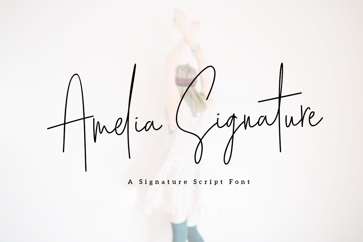 Скачайте бесплатно шрифт Amelia Signature - изысканное рукописное оформление