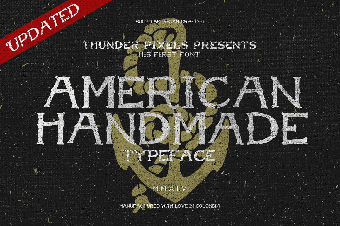 Скачайте бесплатно шрифт American Handmade Typeface - уникальный авторский стиль