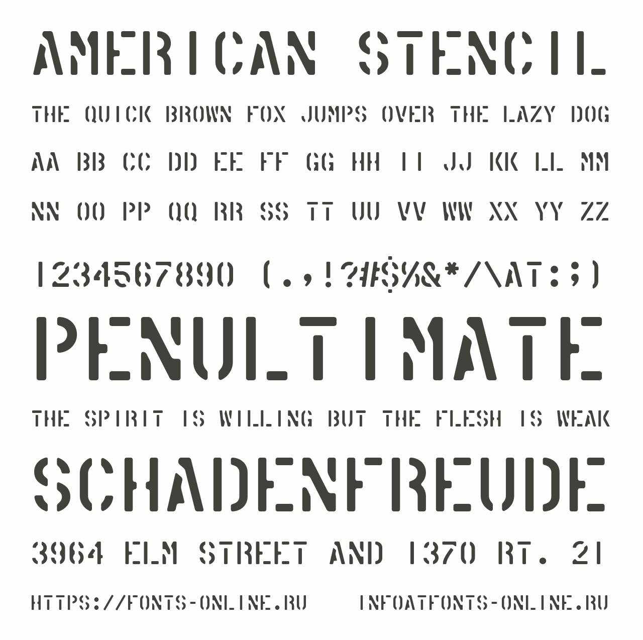 Скачайте бесплатно шрифт American Stencil – стильный и уникальный