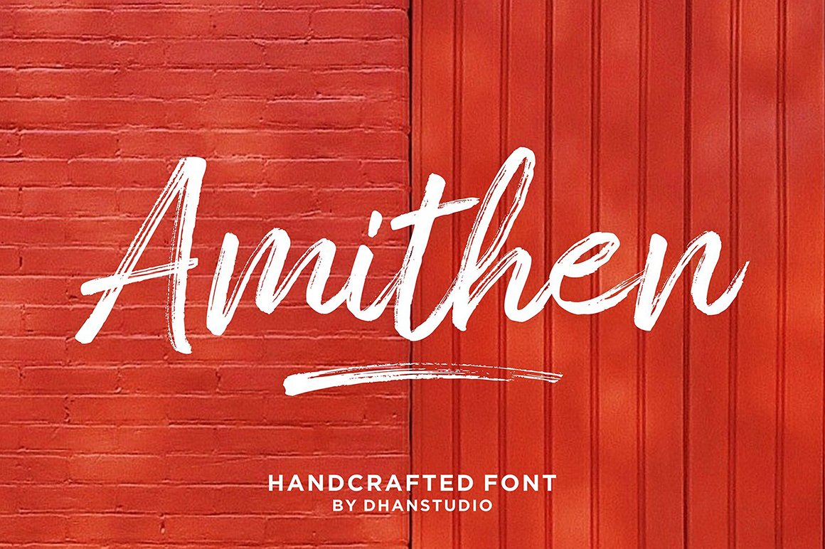 Download Amithen Brush Font Free - Artistic Brush Script Style