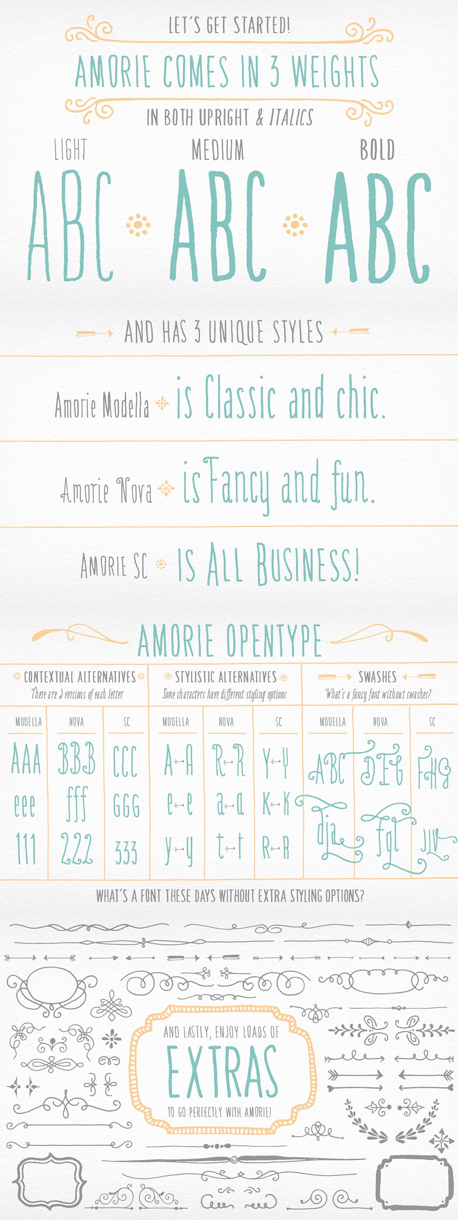 Download Amorie Elements Flourishes Free - Elegant Flourish Font