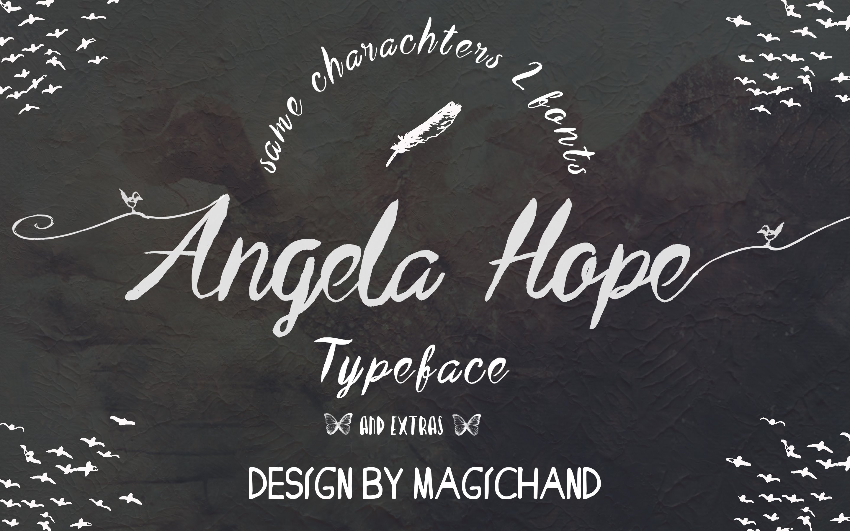 Скачайте бесплатно шрифт Angelas Hope - романтичный изящный стиль.