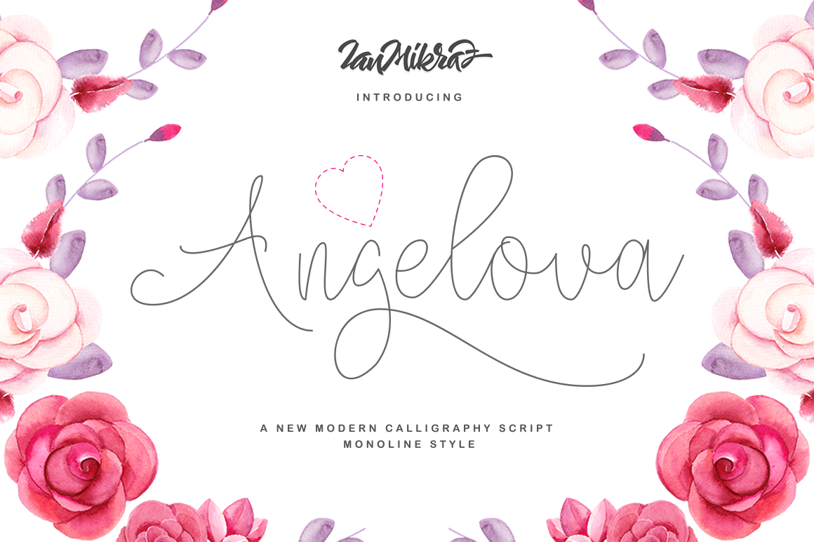 Download Angelova Monoline Free - Stylish Monoline Font