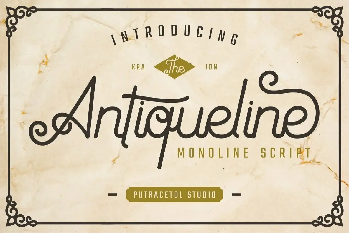 Download Antiqueline Font Free - Vintage Elegance Awaits!