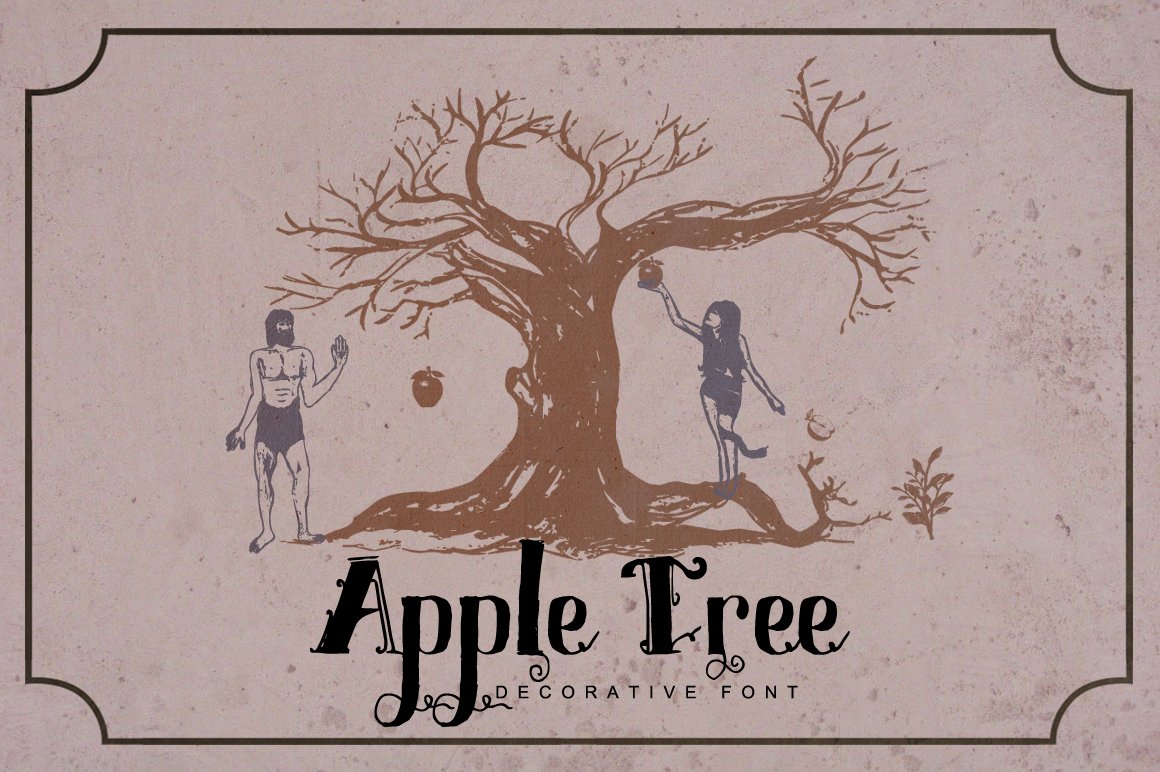 Laden Sie die Apple Tree Decorative Schriftart kostenlos herunter - Verspielt und Einzigartig