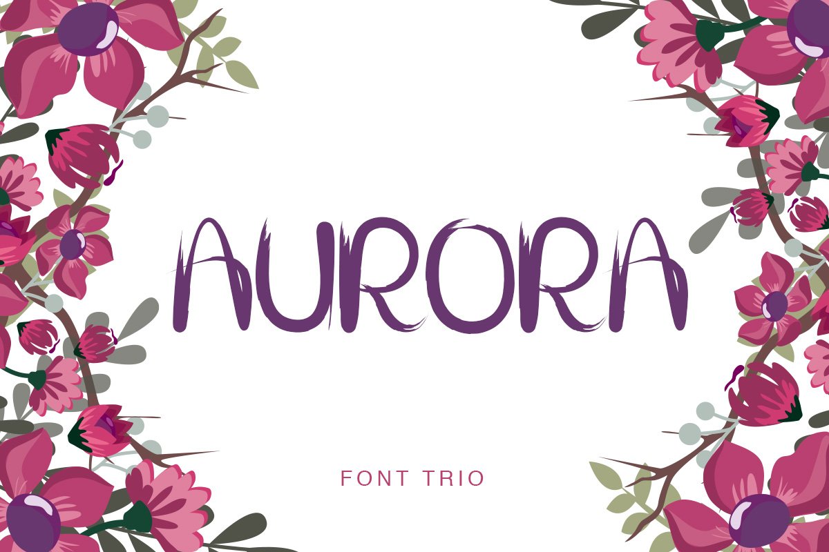 Скачайте бесплатно шрифт Aurora Brush - стильная рукописная типография